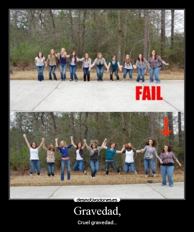 carteles gravedad desmotivaciones