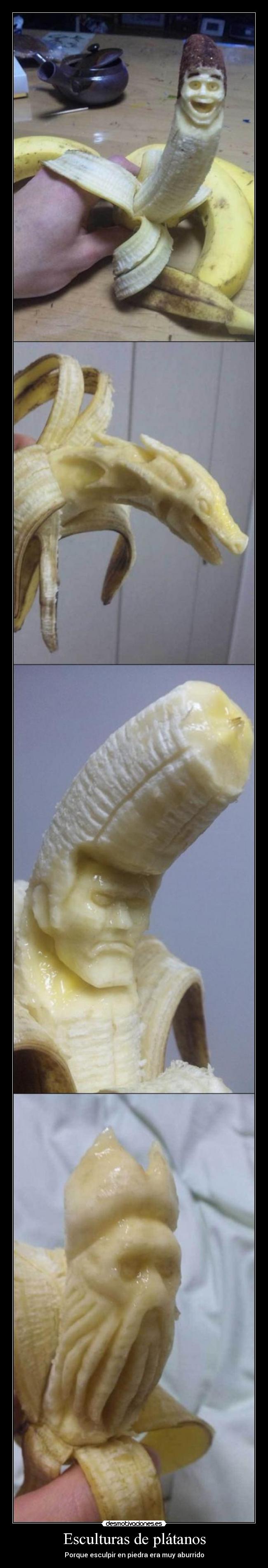 Esculturas de plátanos -