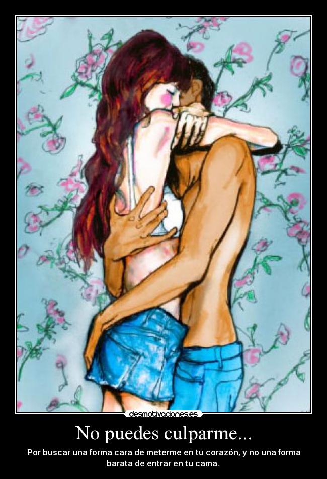 carteles culpa cama amor corazon desmotivaciones