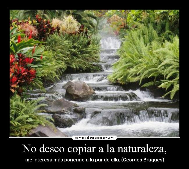 No deseo copiar a la naturaleza, - 