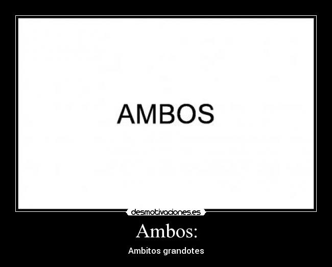 Ambos: - Ambitos grandotes