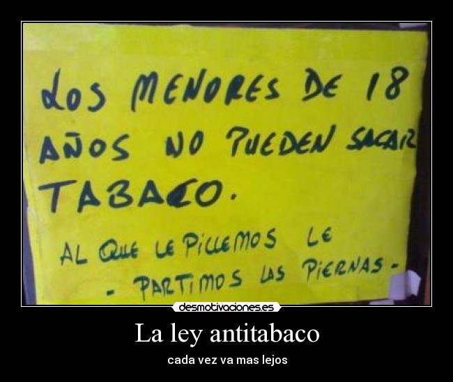carteles ley antitabaco desmotivaciones