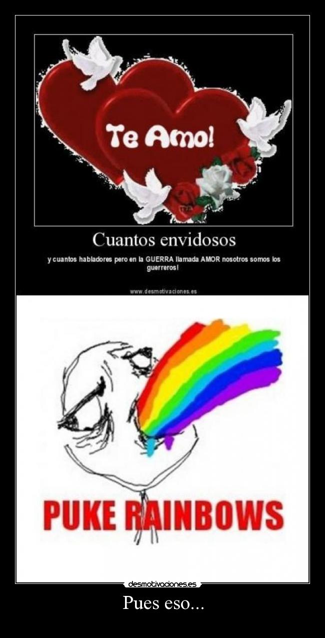 carteles puke rainbows desmotivaciones