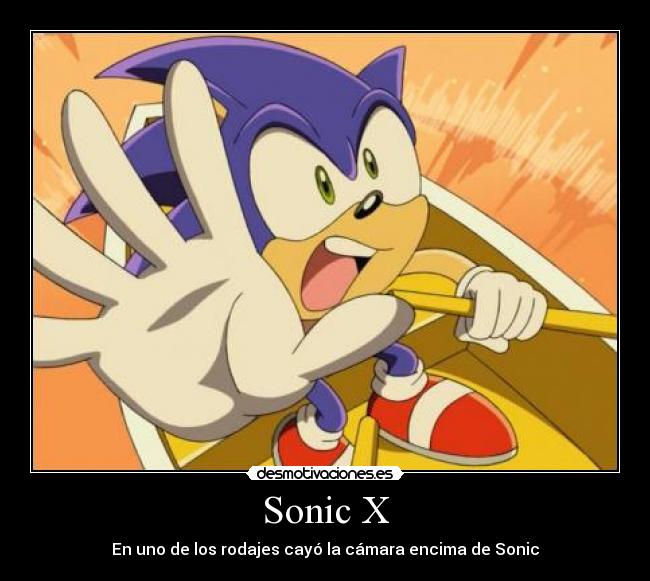 Sonic X - En uno de los rodajes cayó la cámara encima de Sonic