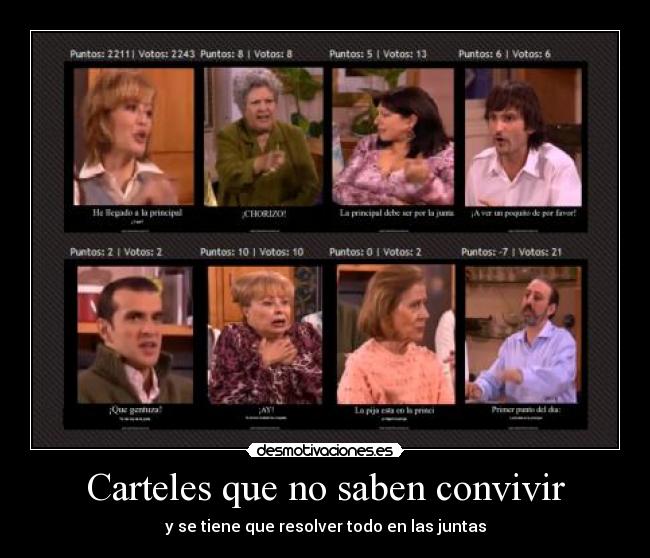 Carteles que no saben convivir - y se tiene que resolver todo en las juntas