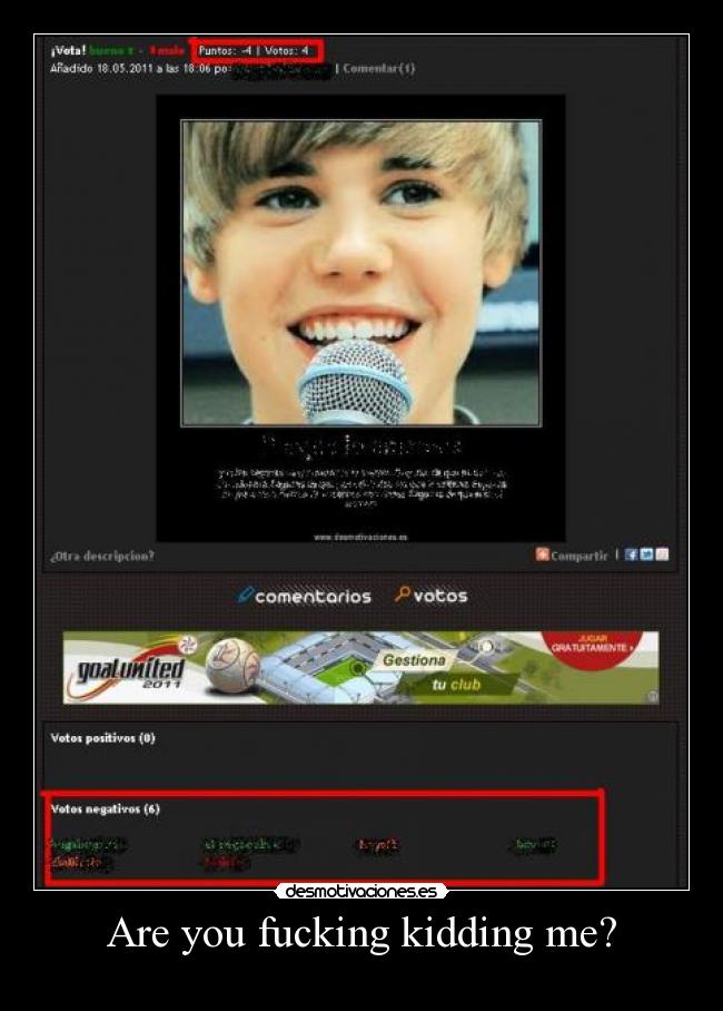 Are you fucking kidding me? -