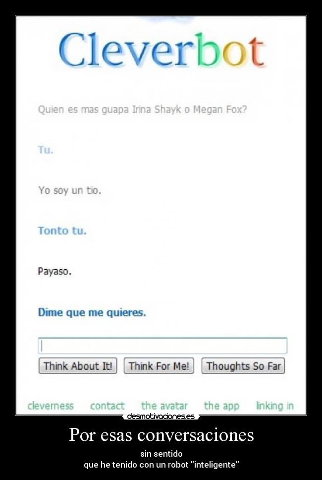 Por esas conversaciones -