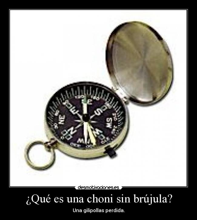 ¿Qué es una choni sin brújula? - Una gilipollas perdida.