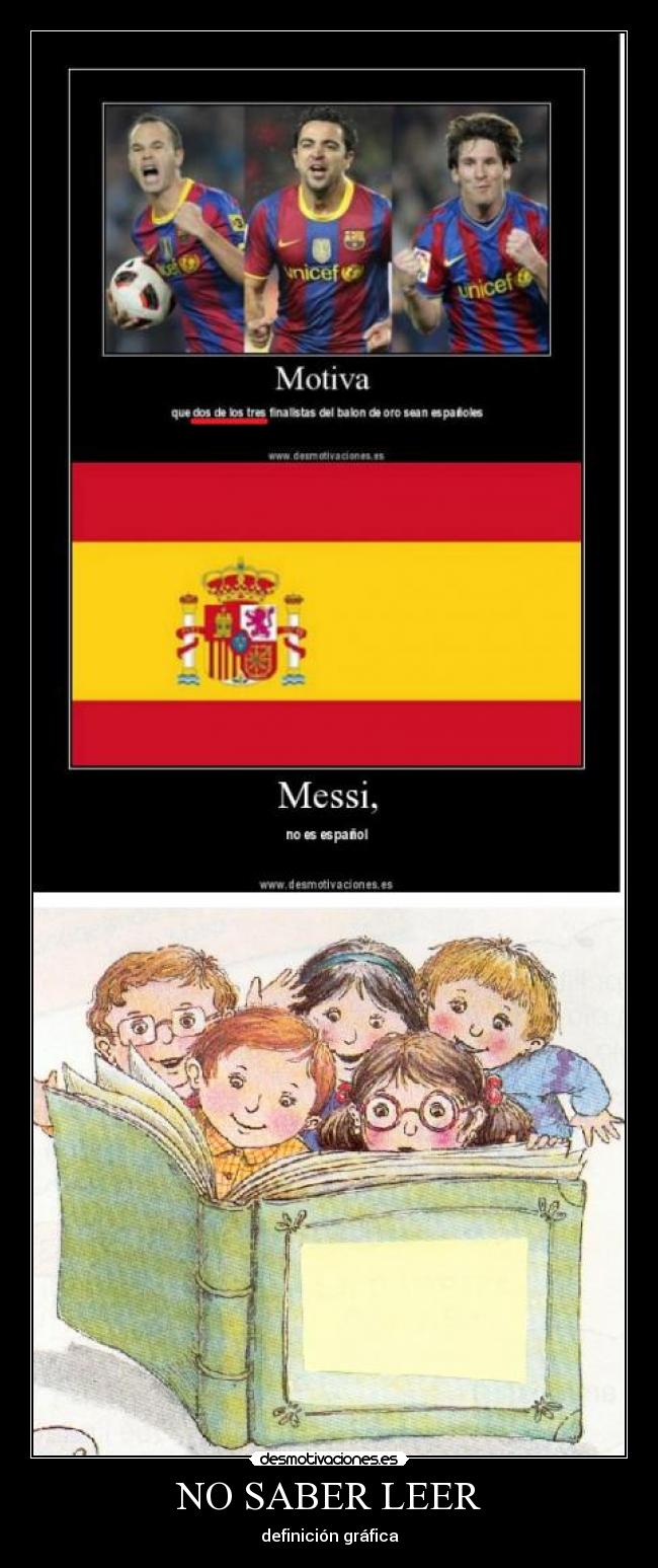 NO SABER LEER -