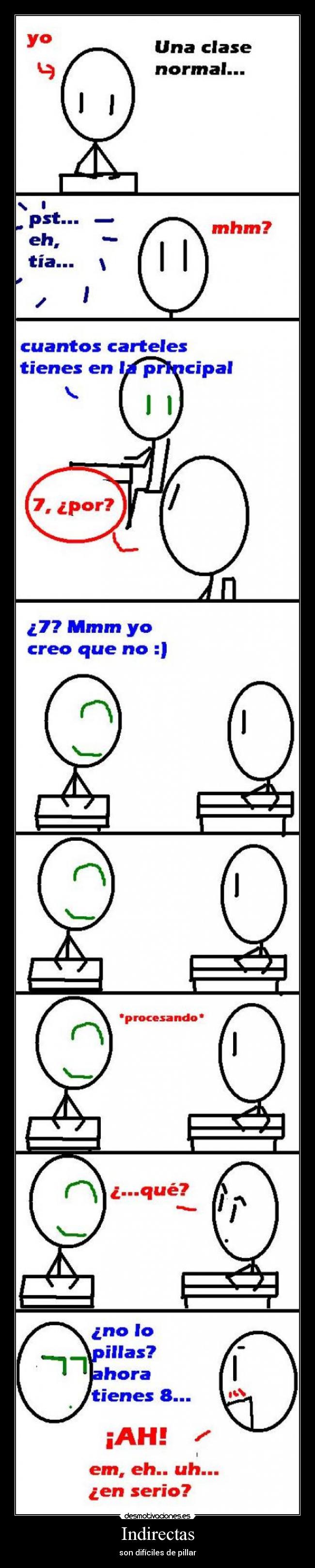 Indirectas - son difíciles de pillar