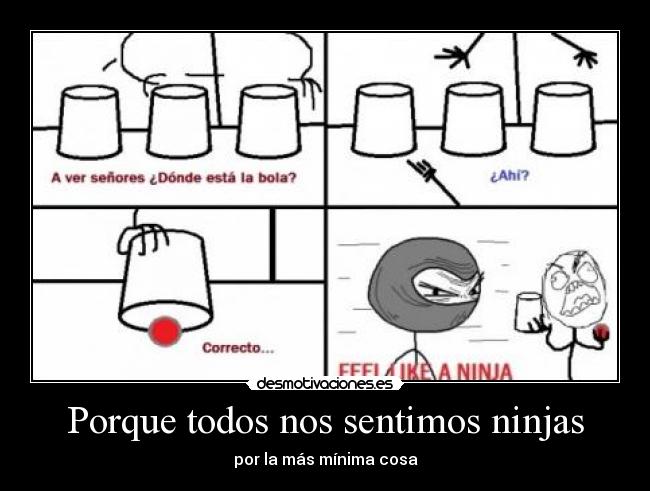 Porque todos nos sentimos ninjas - por la más mínima cosa