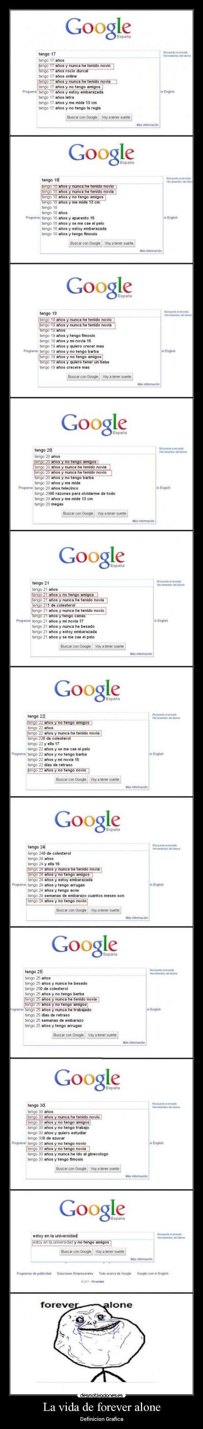 La vida de forever alone - Definicion Grafica