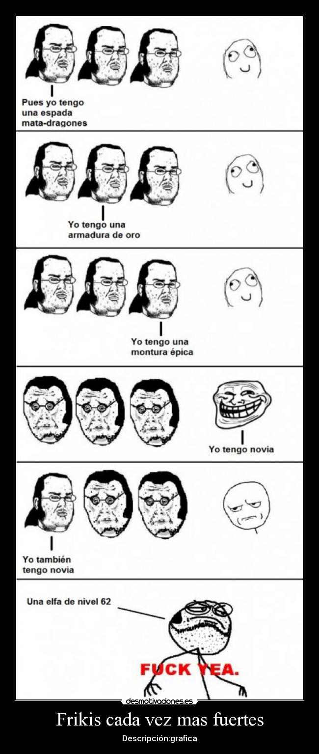 Frikis cada vez mas fuertes - Descripción:grafica