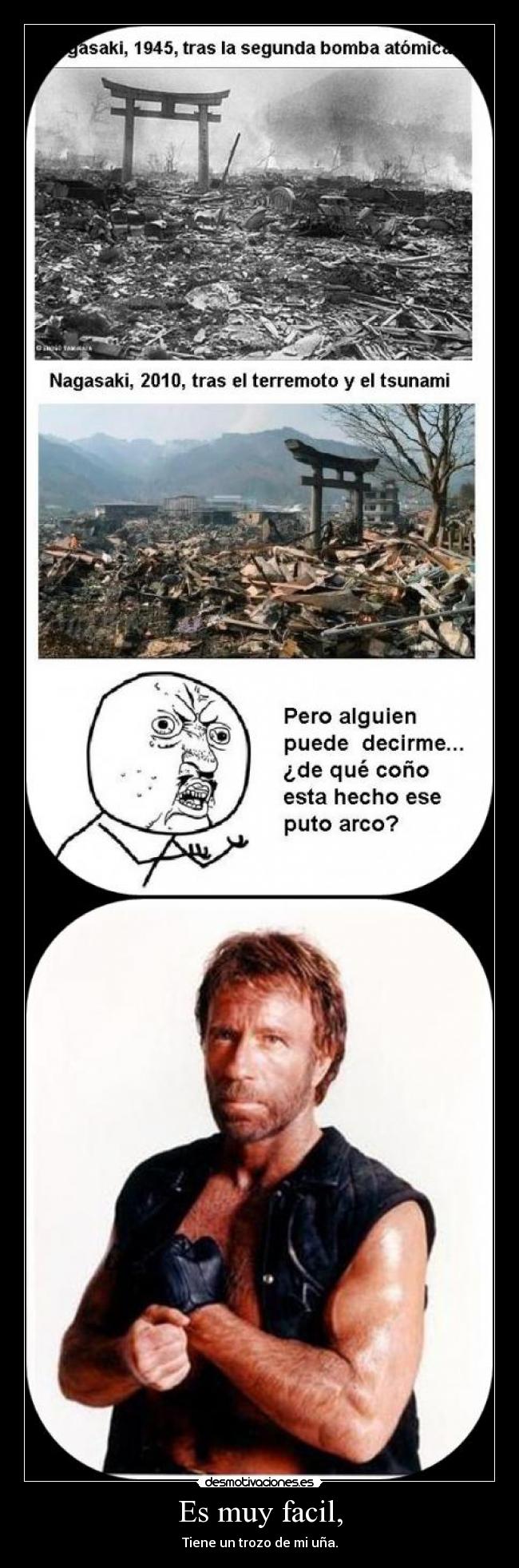 Es muy facil, - Tiene un trozo de mi uña.