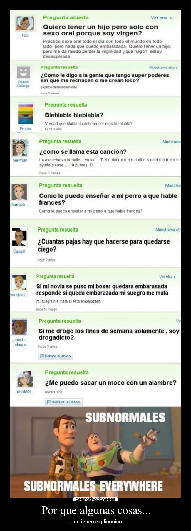 Por que algunas cosas... -