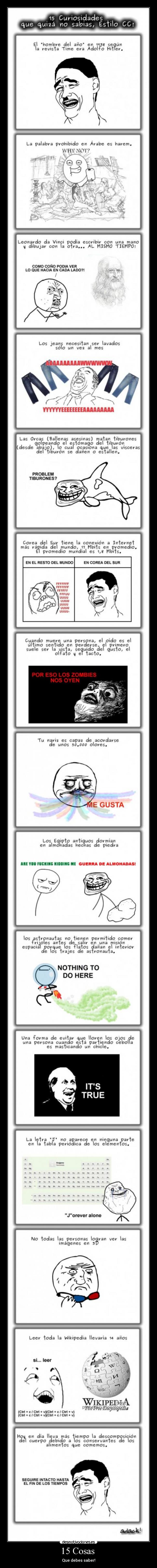 15 Cosas - Que debes saber!