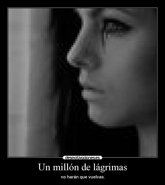 Un millón de lágrimas - no harán que vuelvas.