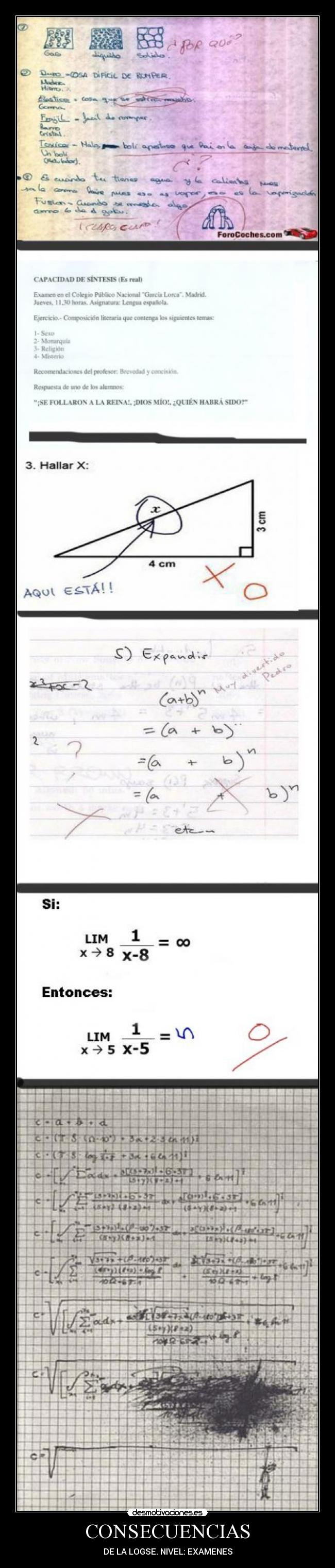 carteles consecuencias logse desmotivaciones