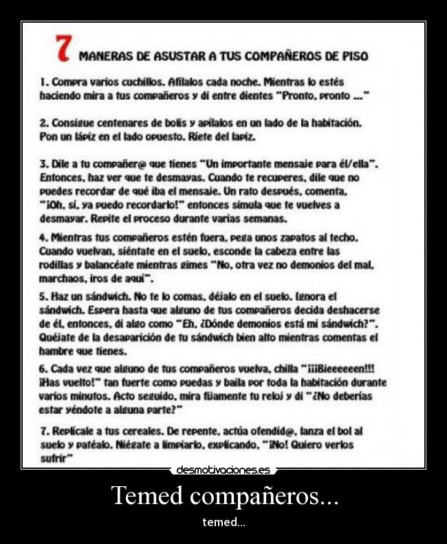 Temed compañeros... - temed...