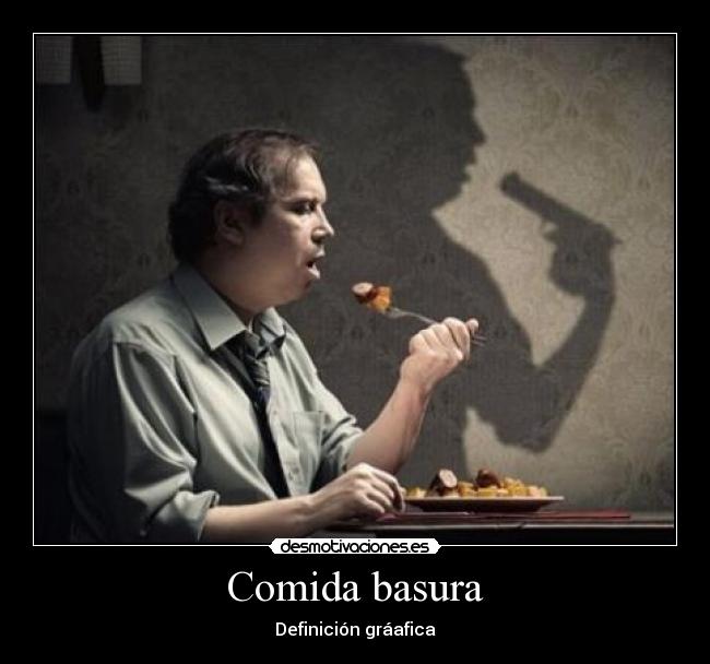 Comida basura - Definición gráafica