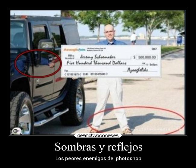 Sombras y reflejos - Los peores enemigos del photoshop