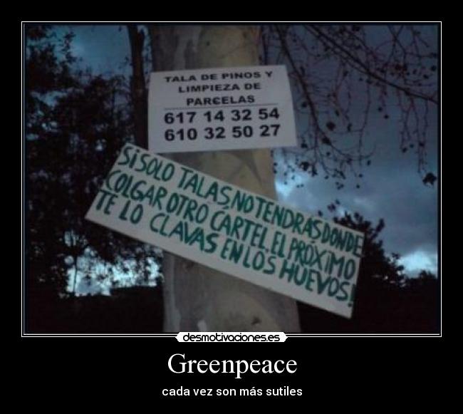 Greenpeace - cada vez son más sutiles