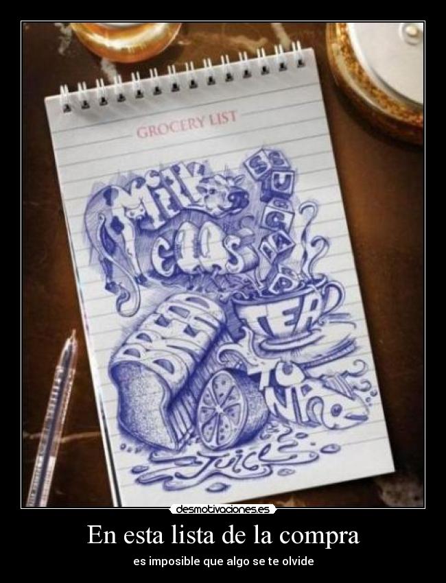 En esta lista de la compra -