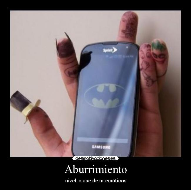 Aburrimiento - nivel: clase de mtemáticas