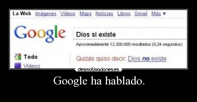 Google ha hablado. -