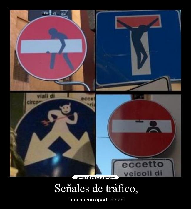 Señales de tráfico, -