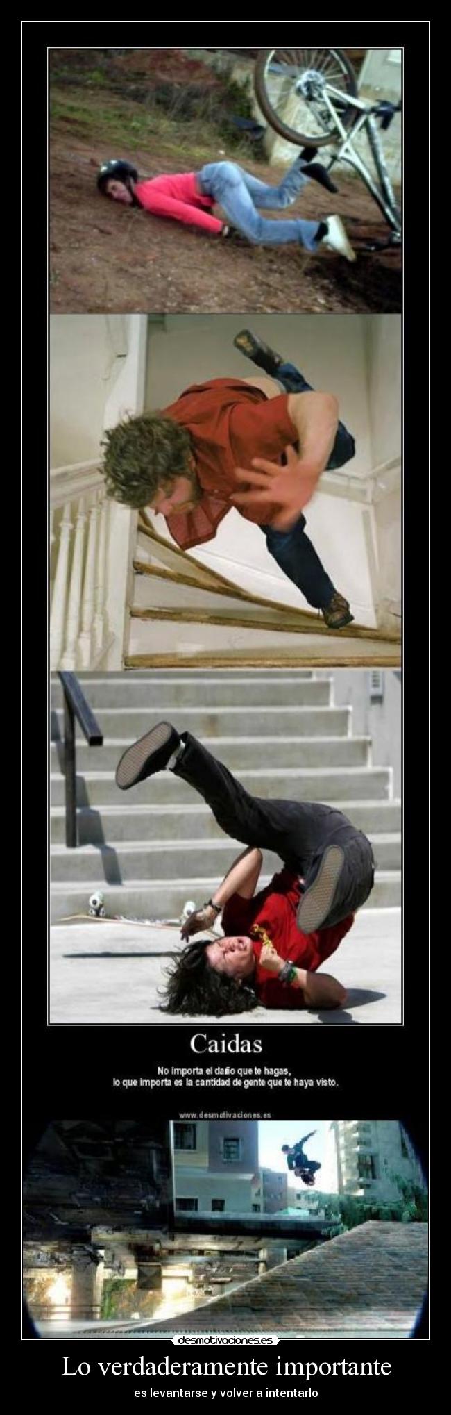 Lo verdaderamente importante - es levantarse y volver a intentarlo