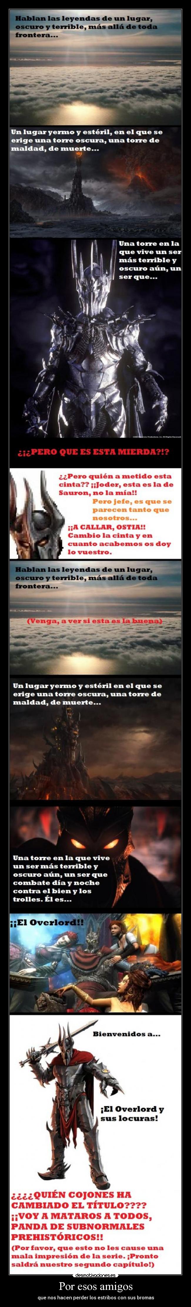 carteles amigos overlord serie capitulo desmotivaciones