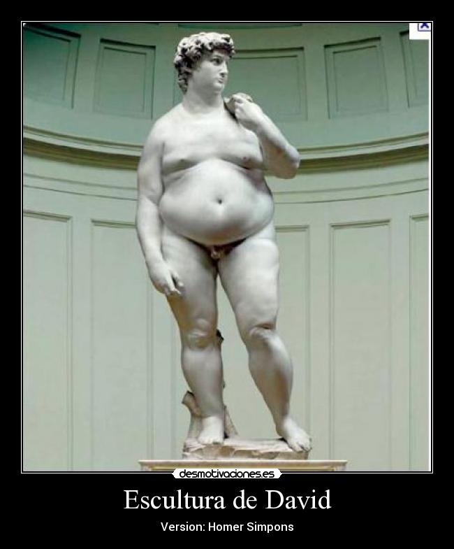 Escultura de David - Version: Homer Simpons