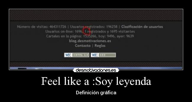 Feel like a :Soy leyenda - 