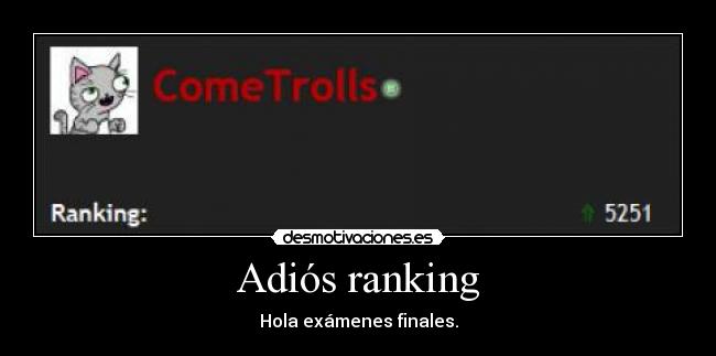 Adiós ranking -