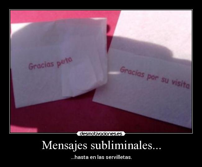 Mensajes subliminales... -