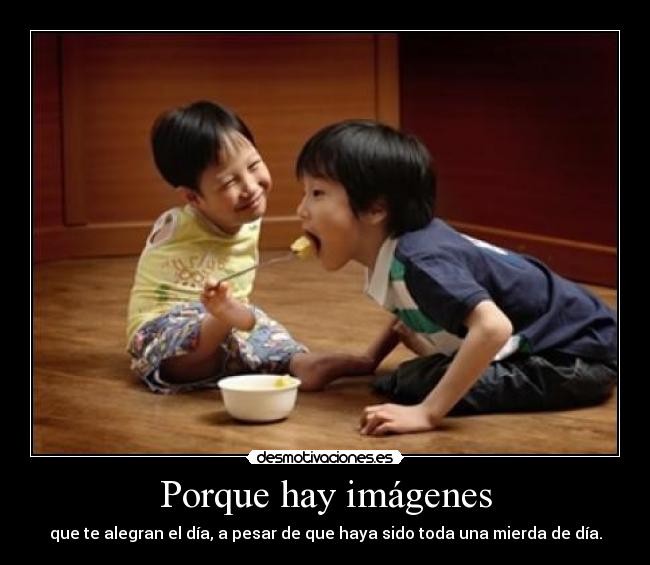 Porque hay imágenes - que te alegran el día, a pesar de que haya sido toda una mierda de día.