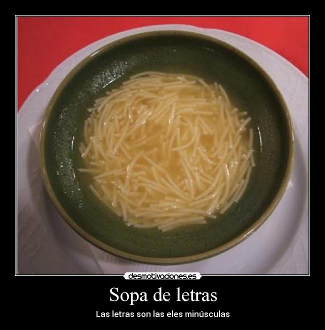 Sopa de letras - Las letras son las eles minúsculas