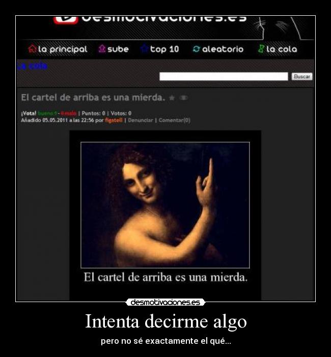 Intenta decirme algo - 