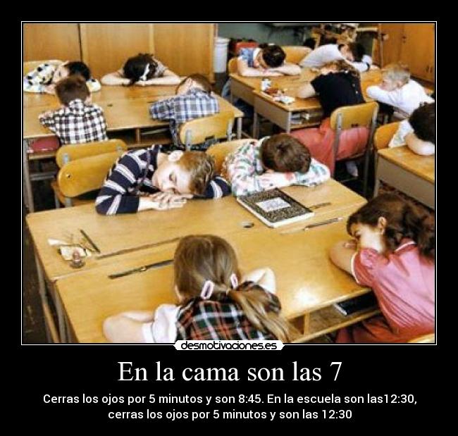 En la cama son las 7 - 