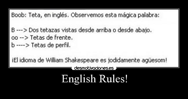 English Rules! -