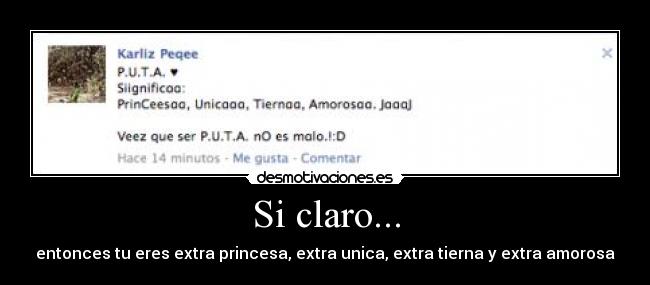 Si claro... - 