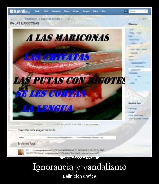 Ignorancia y vandalismo - Definición gráfica