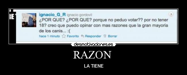 RAZON - LA TIENE