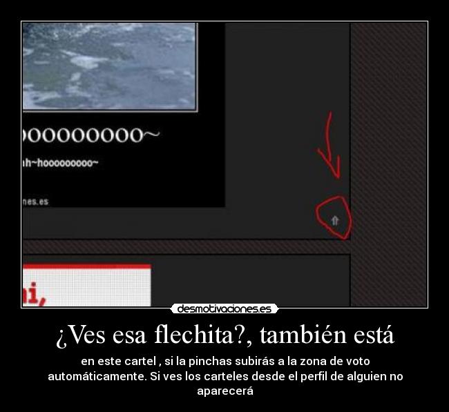 ¿Ves esa flechita?, también está -