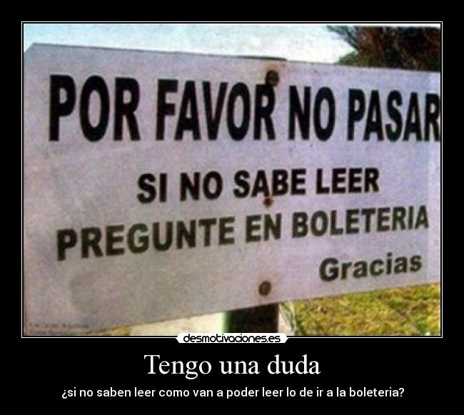 carteles acejbm tengo una duda desmotivaciones