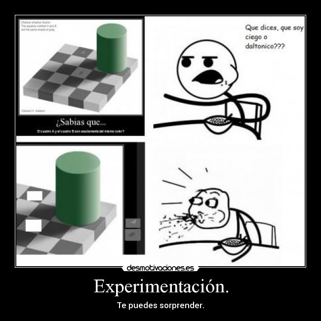 Experimentación. - Te puedes sorprender.