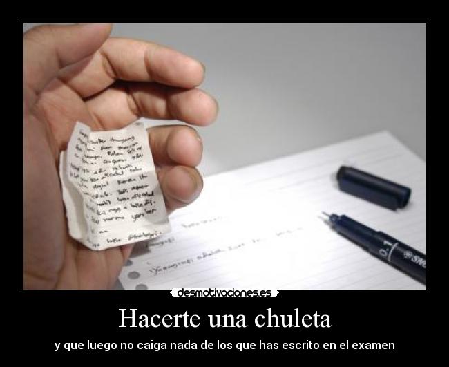 Hacerte una chuleta - 