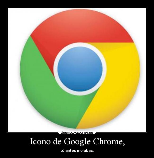 Icono de Google Chrome, - tú antes molabas.