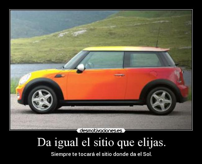 carteles coche sol desmotivaciones